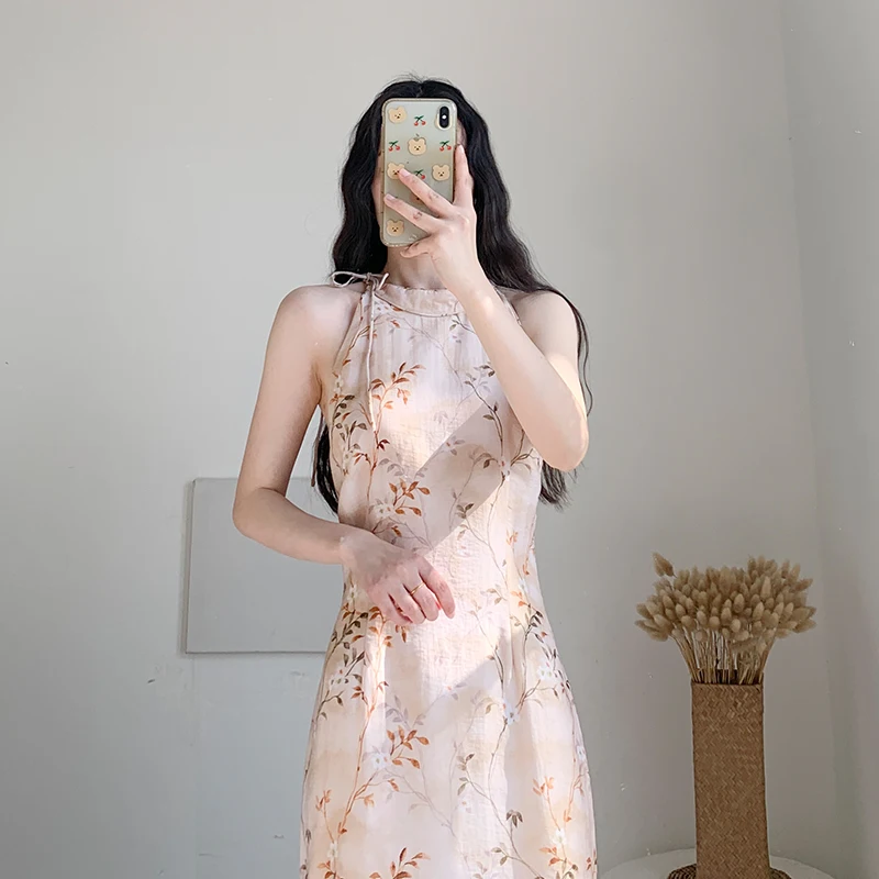 

COIGARSAM Cheongsam Women dress Vintage Dresses Elegant Design And 6632