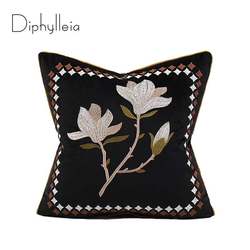 Наволочка для подушки с цветочным принтом 50x50 см | Дом и сад