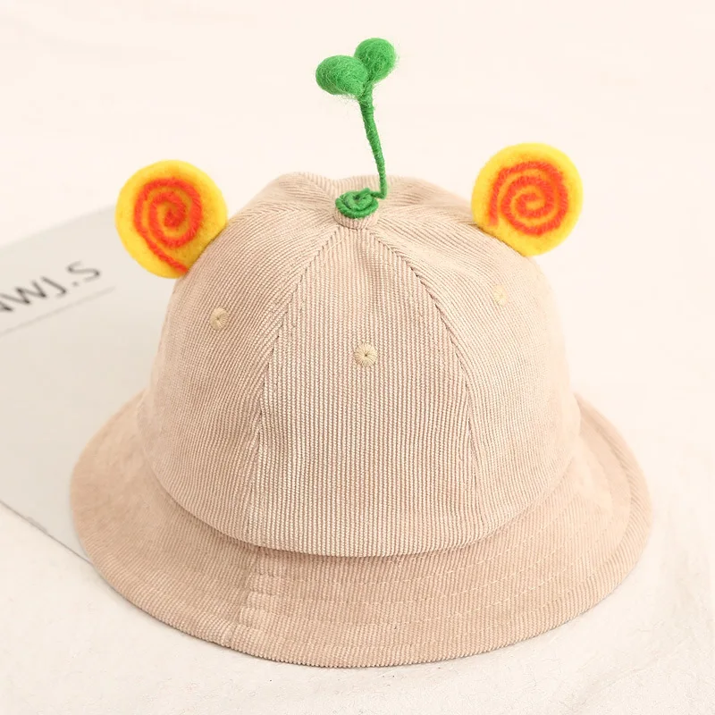 Милая маленькая желтая шляпа детская с пятнами Рыбацкая Вельветовая шляпа-ведро