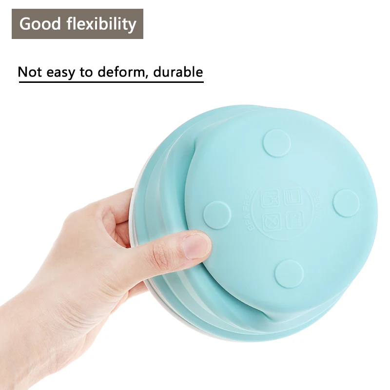 950ML 2 Colors Portable Circular Silicone Scalable Folding Lunchbox Bento Box for - 40 Centigrade ~ 230 | Дом и сад