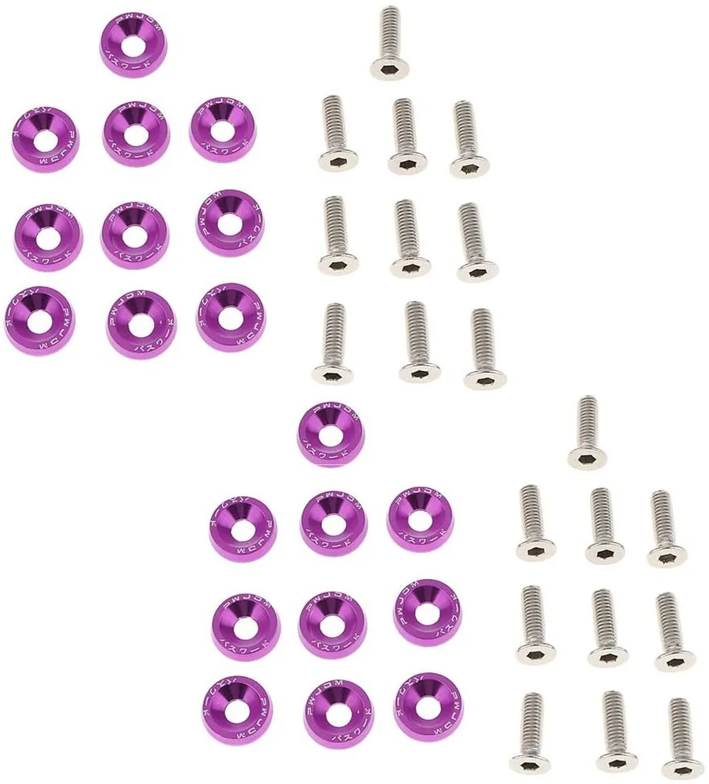 6 мм круглая головка винтовые болты прокладка шайба алюминий фиолетовый для