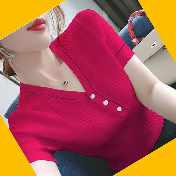 

2021 short sleeve thin top