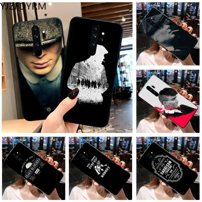 

YJZFDYRM Peaky Blinders black Phone Case Hull for Redmi Note 9 8 8T 8A 7 6 6A Go Pro Max Redmi 9 K20 K30 Pro