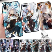 toplbpcs new genshin impact anime shenhe kinomo phone case for iphone 11 12 13 mini pro xs max 8 7 6 6s plus x 5s se 2020 xr