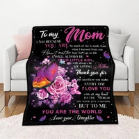 hawkalice 2022 to mom gift from daughter or son mom birthday mothers day fleece flannel throw blanket to my mom 59x86 inch