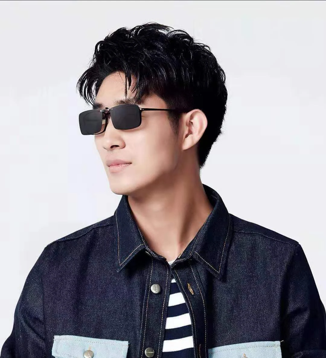 Мужские поляризованные солнцезащитные очки TS с клипсой для езды на велосипеде