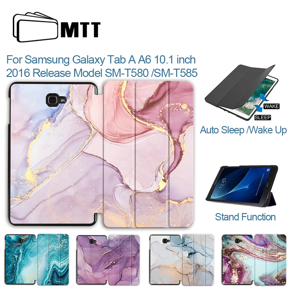 Чехол MTT с мраморной текстурой для Samsung Galaxy Tab A A6 10 1 дюйма SM T580 T585 чехол книжка из