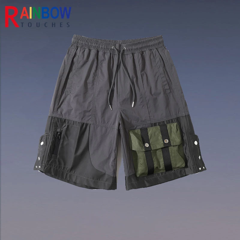 

Rainbowtouches Men Shorts Summer 2021 New Breathable Cargo Pants Hip-Hop Punk Streetwear INS Pop It Male Sportswear Shorts