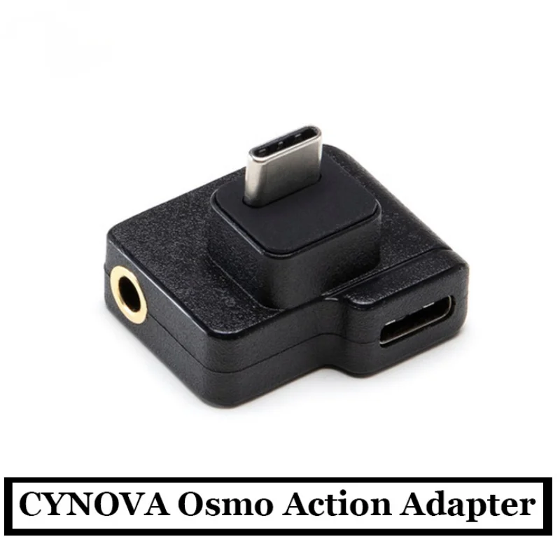 

CYNOVA Osmo Action Adapter Dual 3.5mm USB-C Adapters to Improve Video Quality for DJI Osmo Action Audio Adapter Accessories
