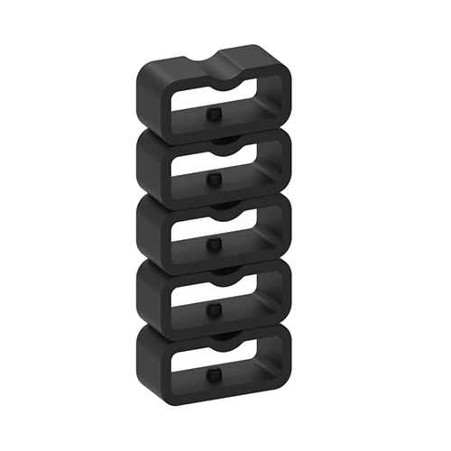 ECSEM силиконовая резиновая петля для Garmin vivofit 3/4/JR2/vivosmart 3 Смарт-часы Хранитель Сменное беззубное кольцо - Цвет: 5 Pieces