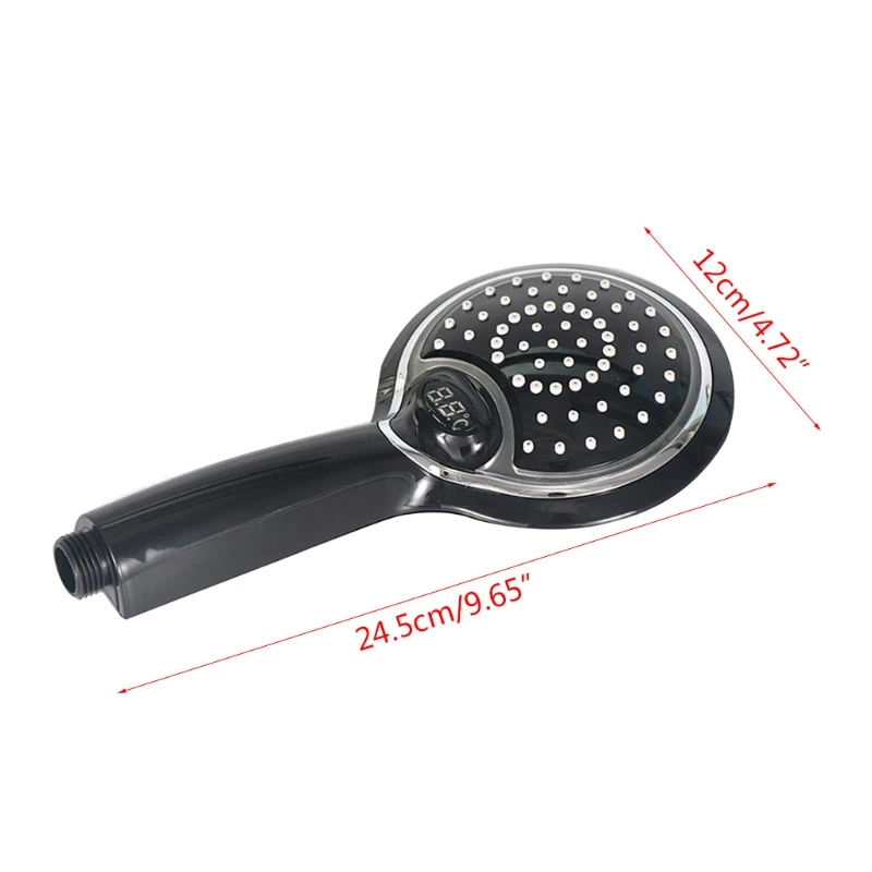 

Hand Held Digital Display Shower Head Three-color Temperature Sensor Showerhead Replaceable Bathroom Accessories