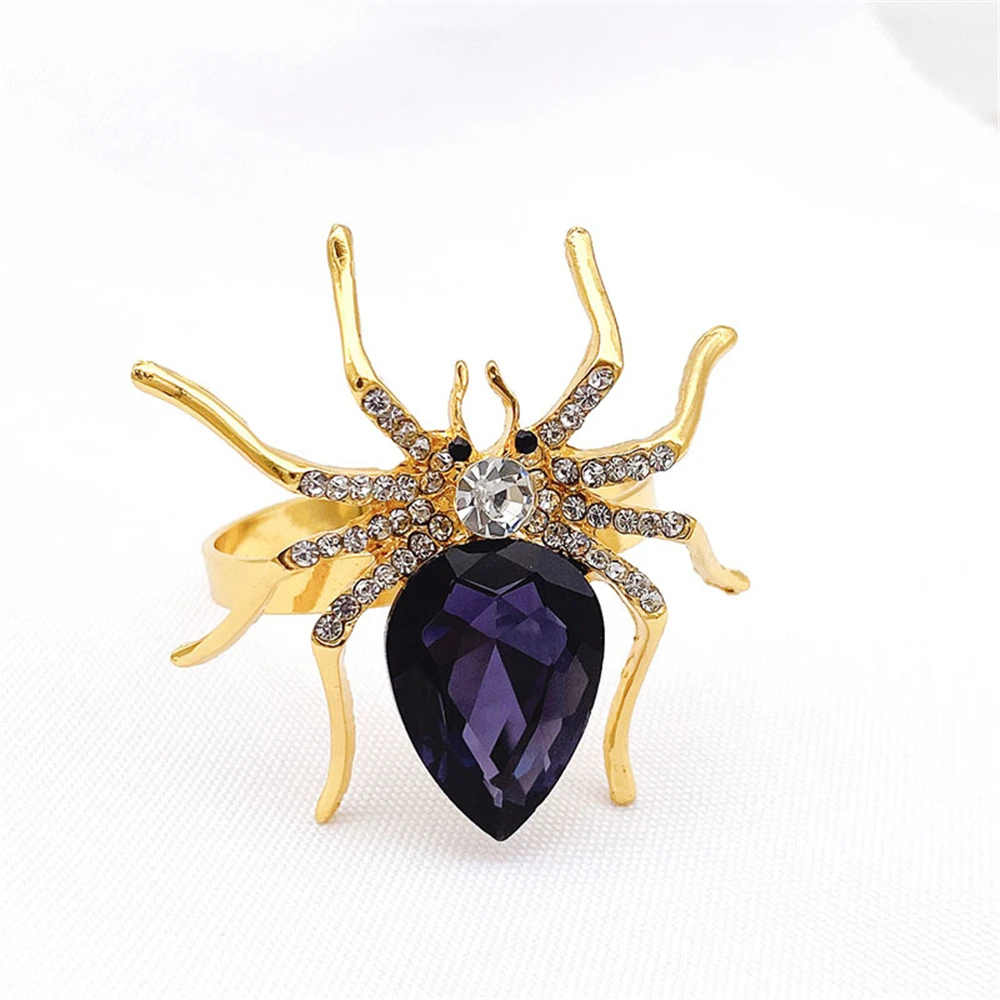 12 шт./кольцо для салфеток в виде паука на Хэллоуин настольные украшения