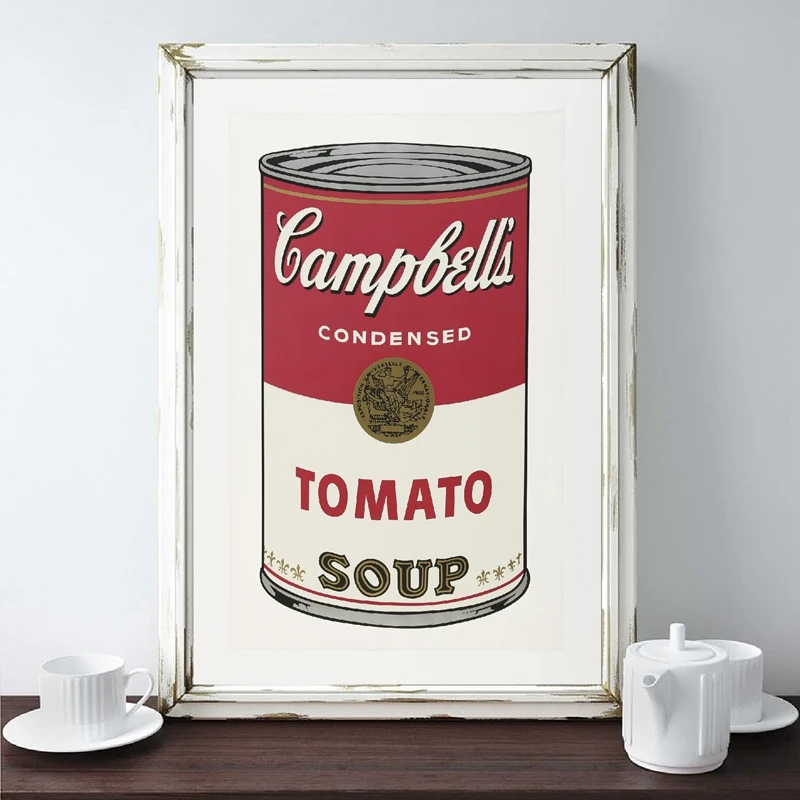 Рисунок в стиле поп арт Энди Warhol томатный суп абстрактное художественное