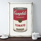 Рисунок в стиле поп-арт Энди Warhol томатный суп абстрактное художественное украшение картина на стену холст картина для гостиной домашний декор