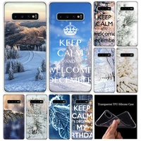 landscape winter light snow soft silicone phone case for samsung galaxy s10 s21 s20 fe note 10 9 8 s9 s8 plus lite ultra s7 co