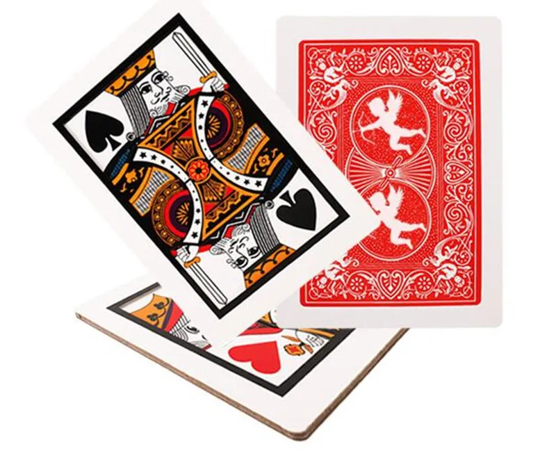 Find Queen Jumbo КАРТЫ 8 &quotX11" Три карты монте красный цвет назад Magic Trick Stage магия