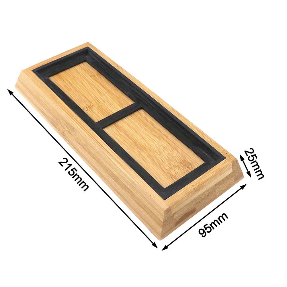 

1000/4000 Grit Fixed Non Slip Base Bamboo Holder Durable Cutter Sharpener Silicone Desktop Kitchen Whetstone Sharpening Stone