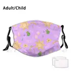 Маска с фильтром, моющаяся, теплая, с рисунком