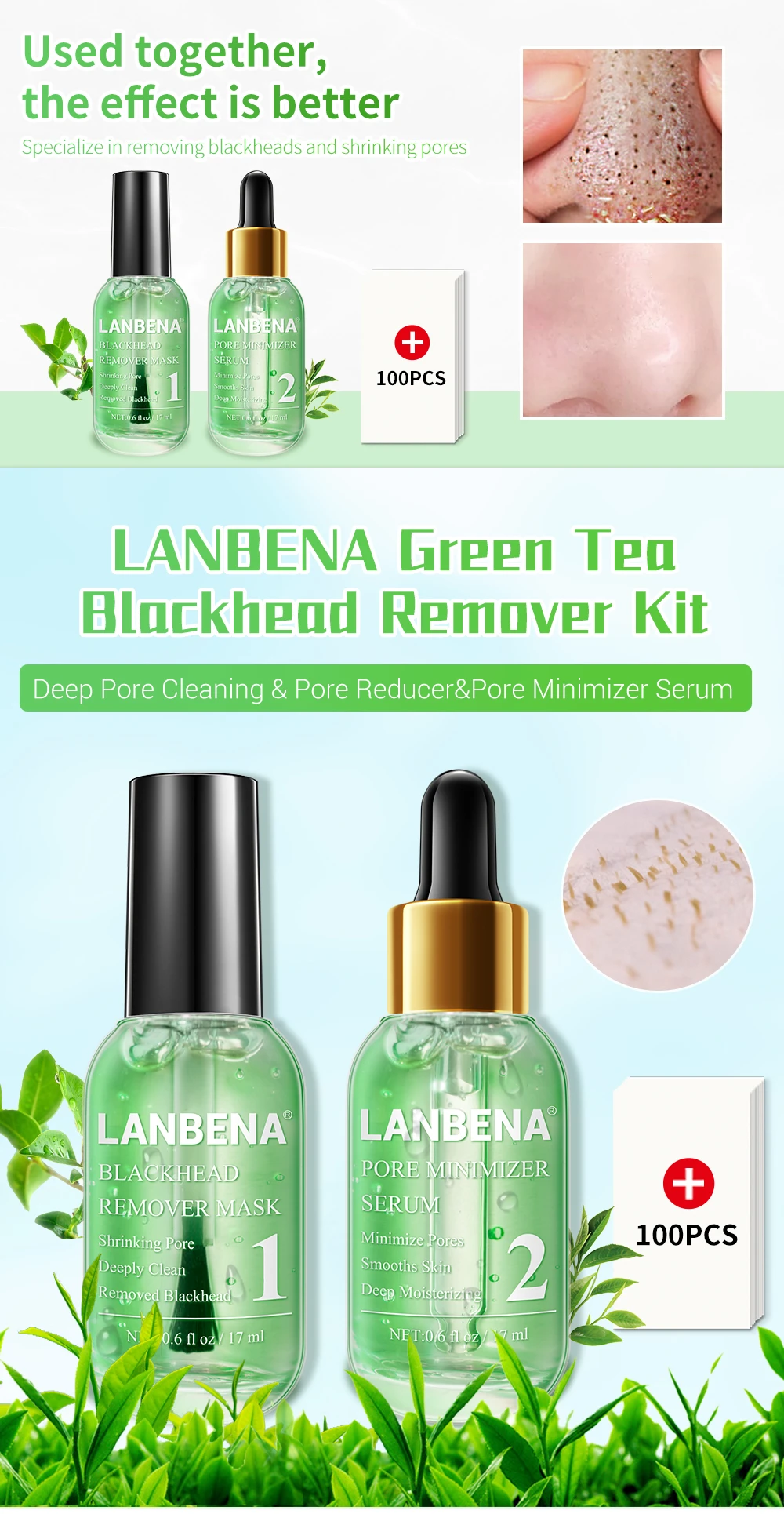 Новая маска для удаления черных точек LANBENA, черная маска для лица, восстанавливающая поры, сыворотка для лечения, против акне, пилинг для лица, маски, очищающие уход за кожей