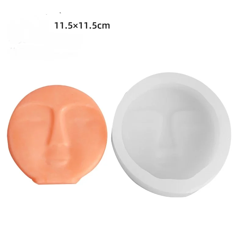 

Sun Moon Face Abstract Design Candle Silicone Mold Ornaments Soap Plaster Candle Making