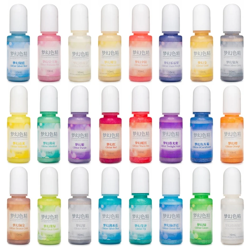 

2021 New 24Colors DIY Art Crafts UV Pigment Epoxy Resin Dye Jewelry Making Material Decor