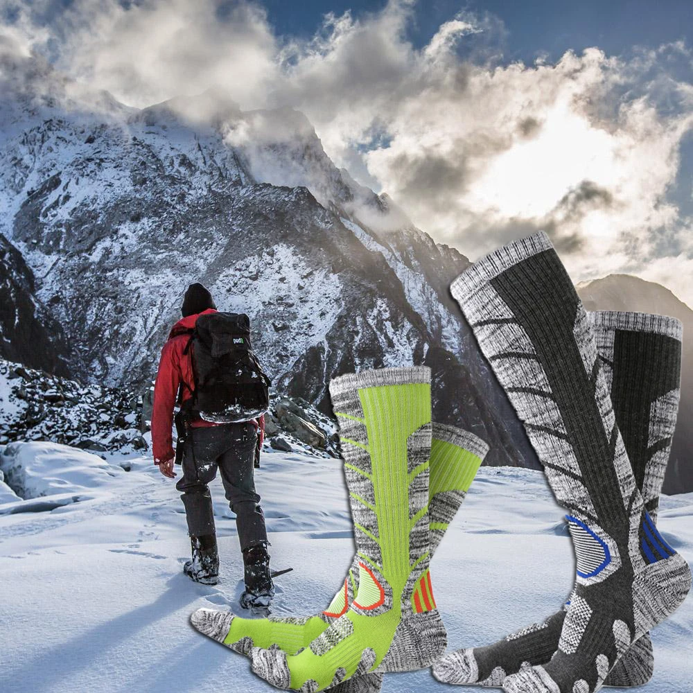 Outdoor Sport Socks Winter Long Tube Slip Snowboarding Ski Hiking Unisex Warm Thicker Cycling Climbing Socks| |