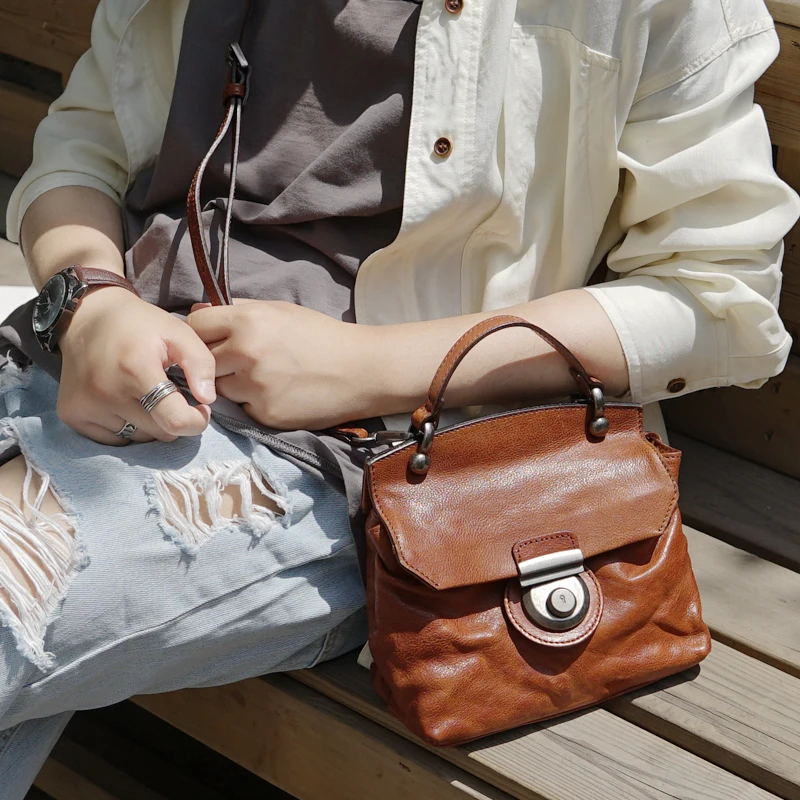 Сумка из натуральной коровьей кожи для маленьких девочек винтажная тоут Женская