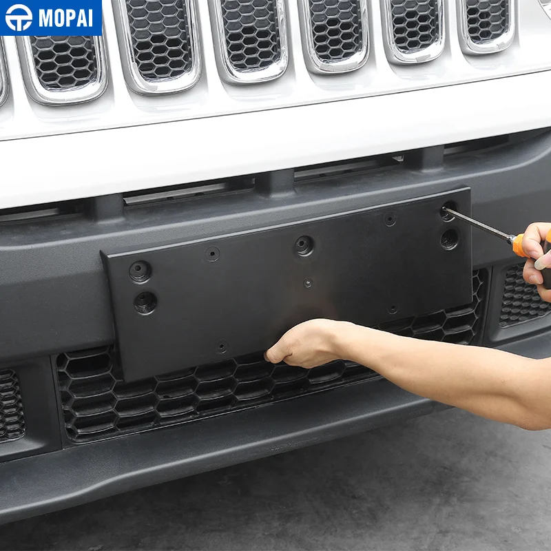 MOPAI ABS передний бампер для автомобиля 4WD кронштейн номерного знака держатель