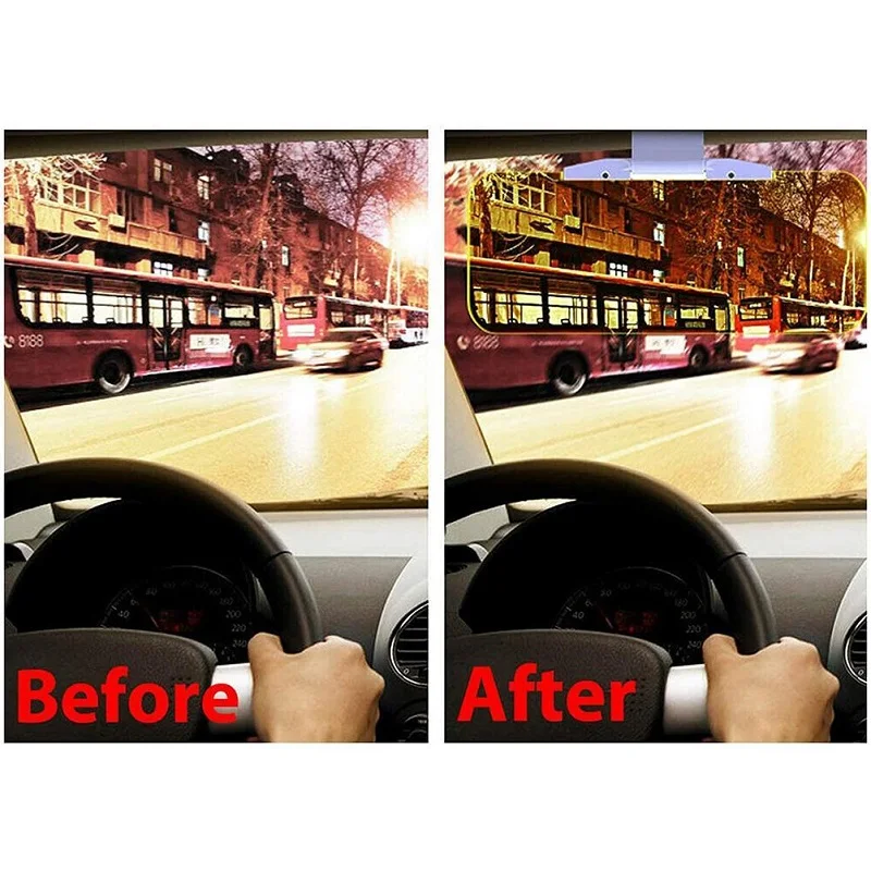 2 в 1 антибликовый козырек HD Автомобильный солнцезащитный для дневного/ночного
