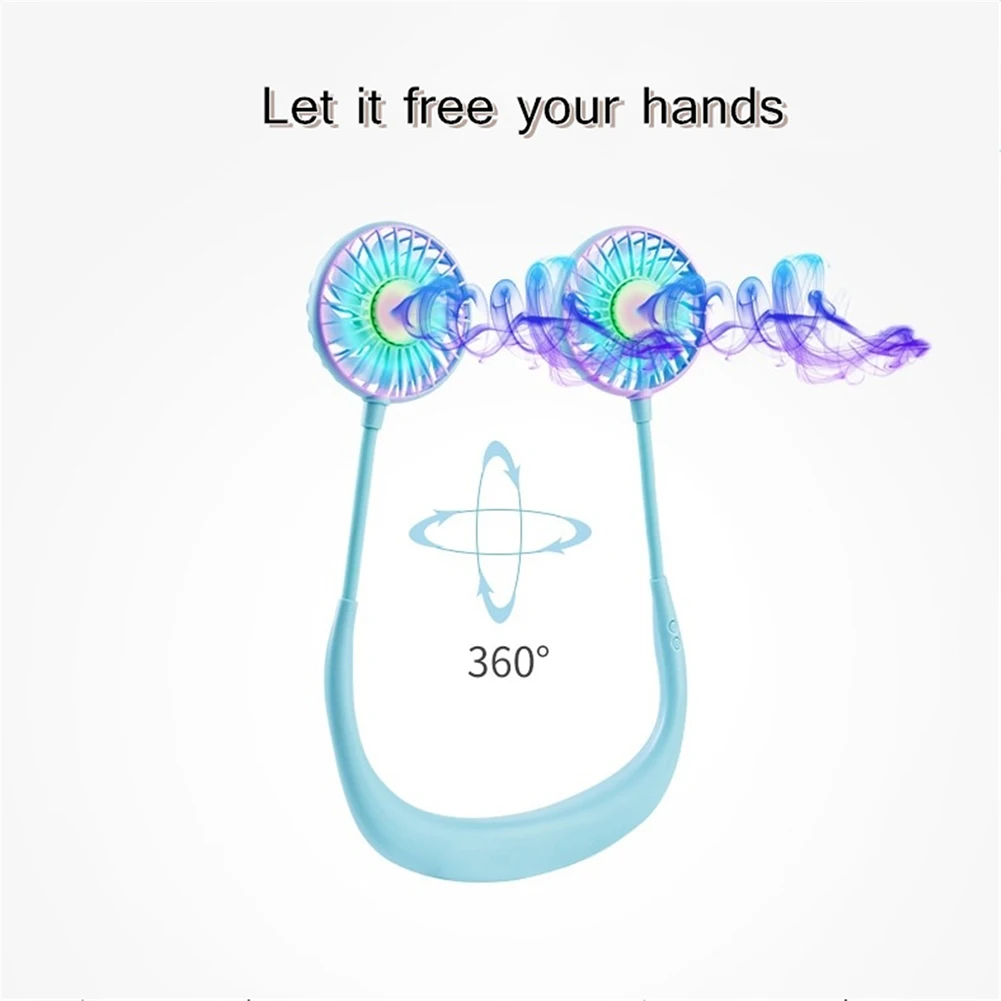 

Dropship Outdoor Travel Sports Neck Band Hanging Fan Multi-functional Practical Durable Classic USB Rechargeable Mini Pocket Fan