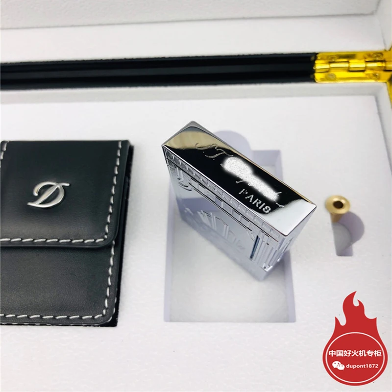 

100% New vintage dupont bright sound gas lighter windproof copper body for cigarette