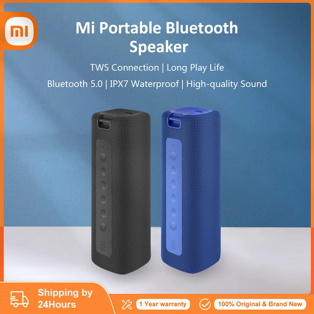 

Портативный Bluetooth-динамик Xiaomi Mi, 16 Вт, TWS, IPX7, 13 часов воспроизведения
