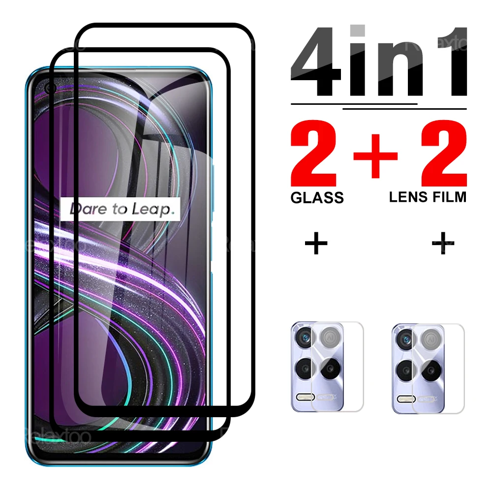

Закаленное защитное стекло 4 в 1 для объектива камеры OPPO Realme 8S 7 8i