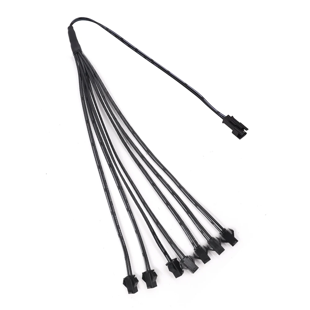 1 in 7 connector 2 Pin JST разъем кабель сплиттер 1 в 2/3/4/5/6/7/8/9/10 разъемов для el, неон wire 3 V/12 V электролюминесцентный провод RGB Светодиодные полосы света интим - Цвет: 1 in 7 connector