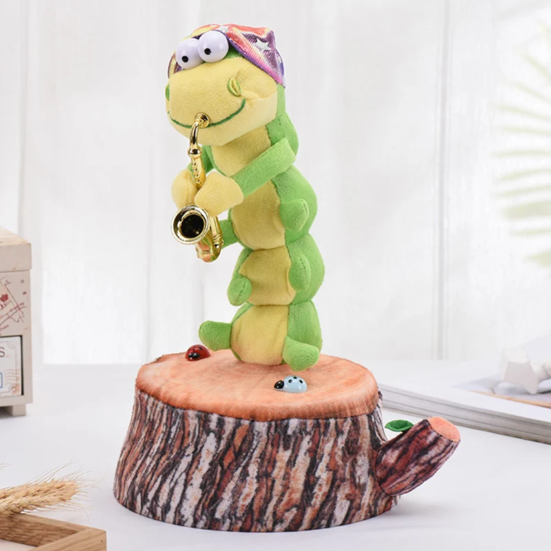 

Caterpillars Plush Dancing Electric Toy Caterpillars Net Red Toy Can Play Saxophone For Kids Children M09