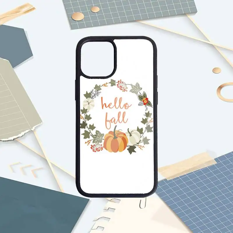 

Pumpkin happy autumn fall Phone Case PC For iPhone 11 12 pro XS MAX 8 7 6 6S Plus X 5S SE 2020 XR