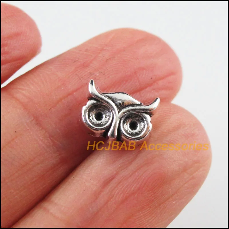 Модные 45 шт Тибетский серебристый цвет животного Сова Птицы Подвески бусины