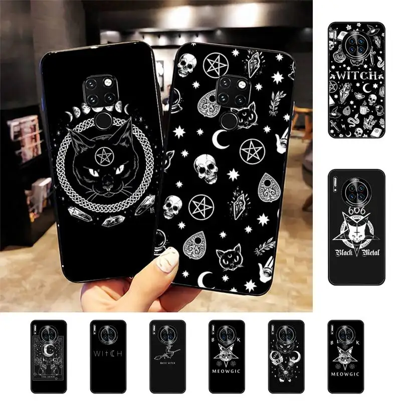 

Witches cat moon Tarot Mystery totem Phone Case For Huawei Nova3I 3E mate20lite 20Pro 10lite Luxury funda case