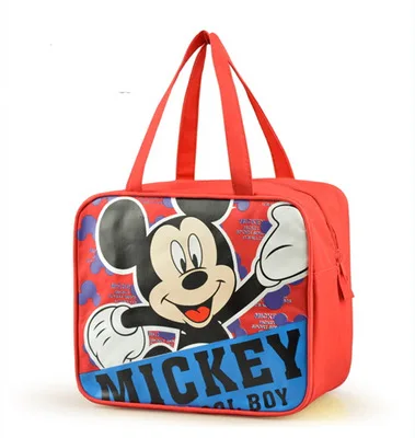 Disney мультфильм Минни ланч бокс сумка Повседневная ткань оксфорд хозяйственная сумка студенческий портативный Учебник Сумка книга мешок ланч замороженный - Цвет: 3