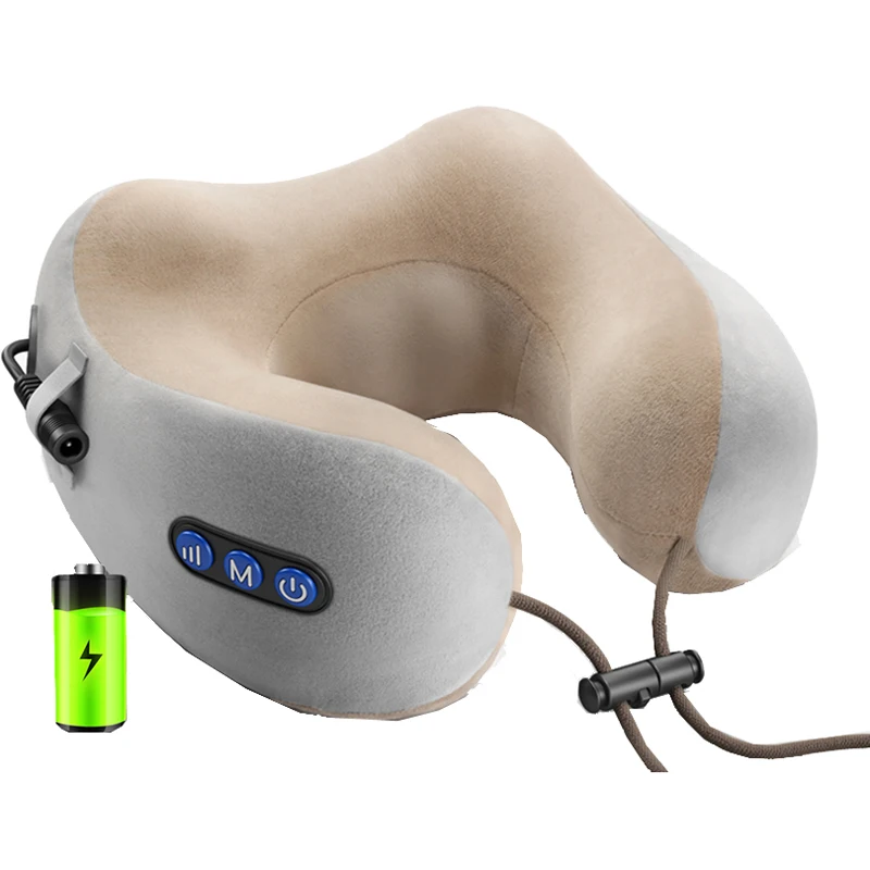 

Special Promotion DC5V Blue or Beige Color Rechargeable Kneading with Heating Car Office Home Neck Massager Electric grey color