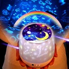 Вращающийся цветной Ночной проектор в виде Луны, Ночной светильник, звездное небо, лунная лампа, зарядка через USB для детей, романтический подарок на день рождения