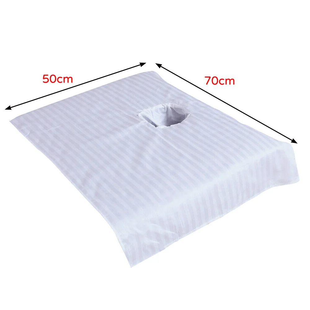 

Quality 50x70cm White Massage Table Bed Sectional Sheet Cover with Face Hole