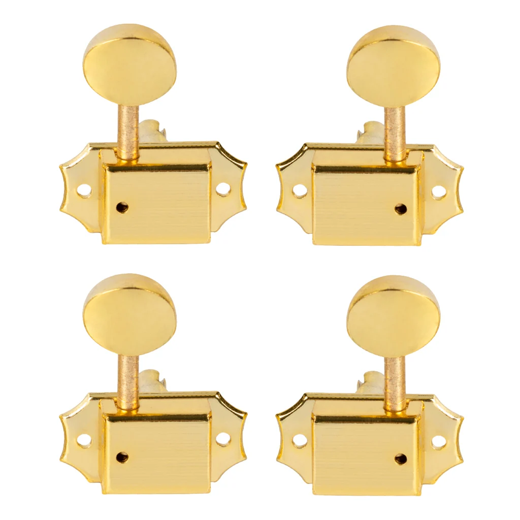 

4PCS Nickel-Plated 2R2L Tuning Pegs Machine Heads Keys For Uku Ukulele Accs