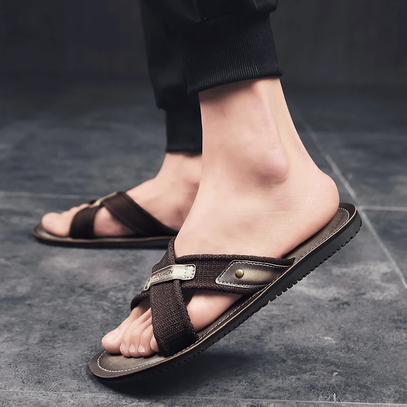 

Men Sandels Mens Sandles Men's Beach Sandals Shoes Men Trekking For 2020 Roman Vietnam Sandals-men Gladiator Slide