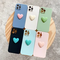 ultra thin cute heart shaped square silicone phone case for iphone 13 12 11 pro xs max xr se 8 7 plus luxury soft cover