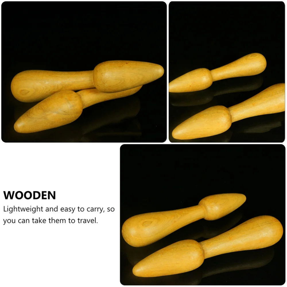 

2 Pcs Lightweight Pens Wooden Acupuncture Sticks Body Massaging Tools