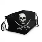 Пират Веселый Роджер флаг символ мода Non-одноразовая маска для лица Пираты Карибского бассейна Защитная крышка респиратор рот муфельная печь