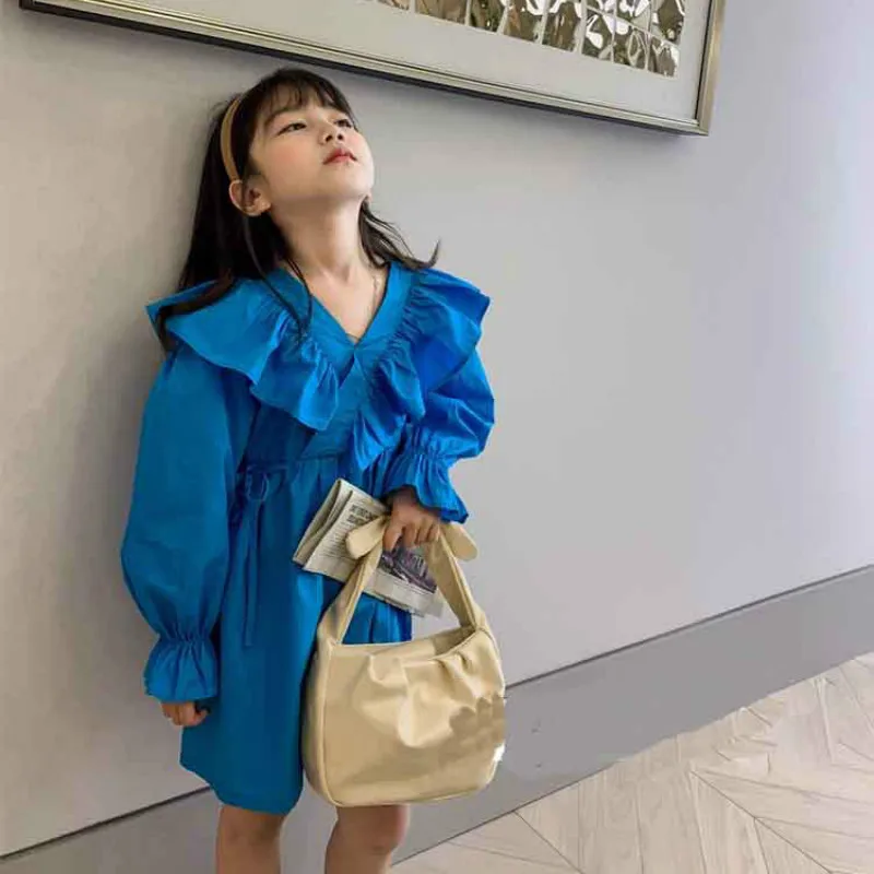 

Fall 2020 new girls long sleeve dress children cotton dress