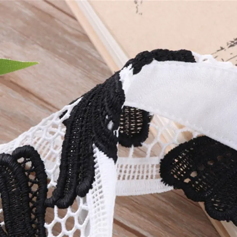

Women Fashion Bow Style Fake Collar Detachable Net Mesh Lapel Necklace Neckwear New 2021