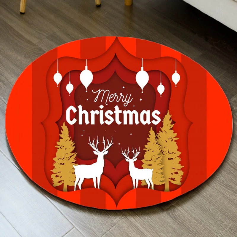 Круглые ковры с надписью &quotMerry Christmas&quot домашний декор прикроватные коврики